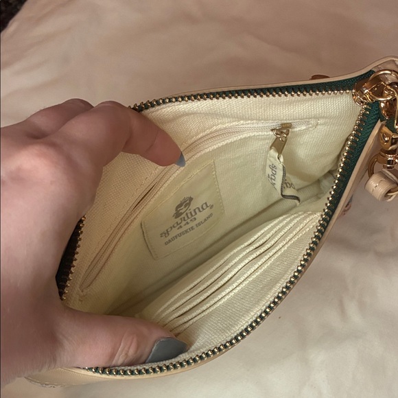 Spartina 449 Paris Map Wristlet - Cream and Pink 8.5” x 5.5” - Picture 6 of 6